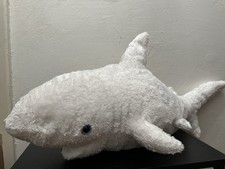 White Albino Shark Plush Stuffed Animal Large Washable Ages 4 Toy