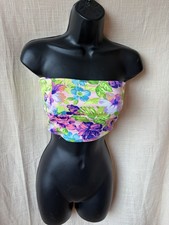 Multi Floral Stretch Bandau Top Size 6 By Boohoo (5006)