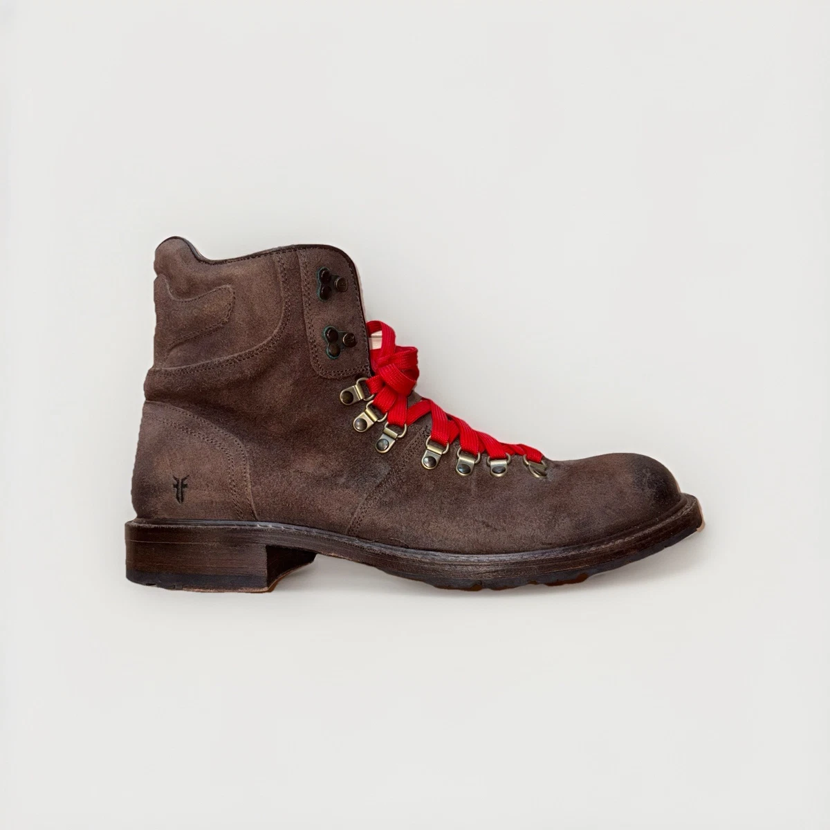 Frye Owen Mens Brown Suede Lace-Up Work Boots Size 10.5 display picture 2