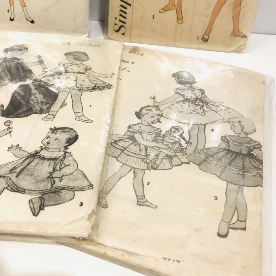 Simplicity Butterick Sewing Patterns x 7 Childrens Vtg 60s Retro Fashion Bundle - Image 4 of 4