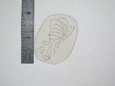 vtg 1960s 1970s Tattoo Flash acetate stencil Butterfly Stars on Tips signed BF2