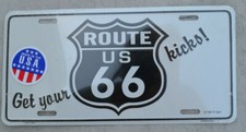 Route US 66 Get Your Ricks Made in USA Plate