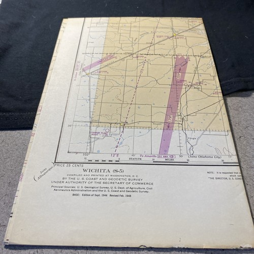 US Sectional Aeronautical Chart map 1948 Wichita KS (S5) eBay