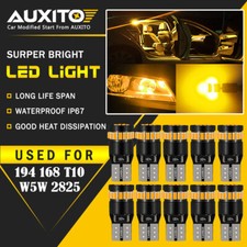 10x Auxito Amber Yellow 168 194 License Side Marker Light Canbus Led Bulb Ea