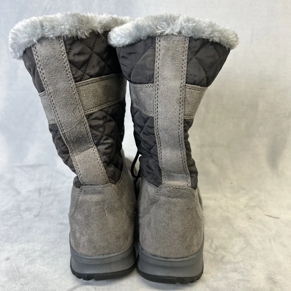 Botas Itasca para mujer talla 9 grises forradas de piel sintética pato frijol con cordones acolchadas al aire libre Foto 3 de 4