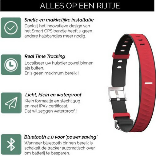 GPS Tracker rouge pour retrouver votre animal fugueur sans stresser