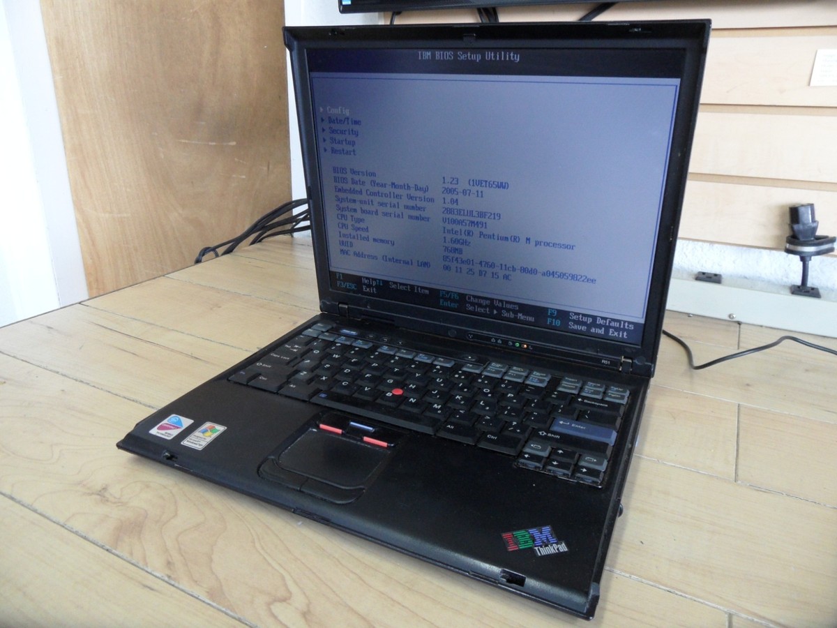 IBM ThinkPad R51 Laptop For Parts Posted Bios 30GB Hard Drive