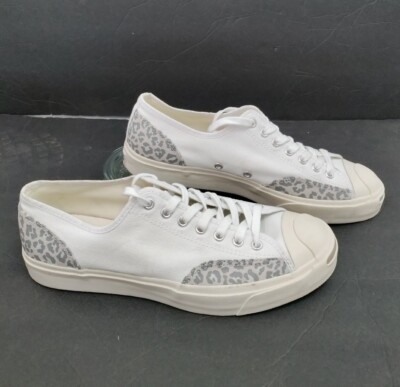 Converse Purcell Men 9.5 Canvas Low White Gray Leopard Athletic Shoes Women 11