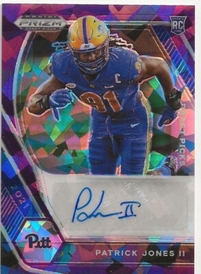 2021 Panini Prizm Draft Picks Purple Ice Patrick Jones II 15/99 Rc Auto #DPA-PJO