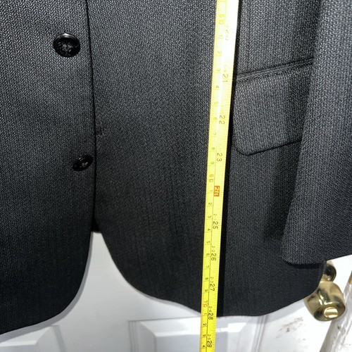 John Henry 2 Piece Suit Mens 46R 40x29 Pale Gray Green Double Breasted - Picture 7 of 16