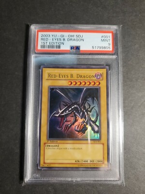Yugioh Red Eyes Black Dragon 1st Edition PSA 9 SDJ-001 | eBay