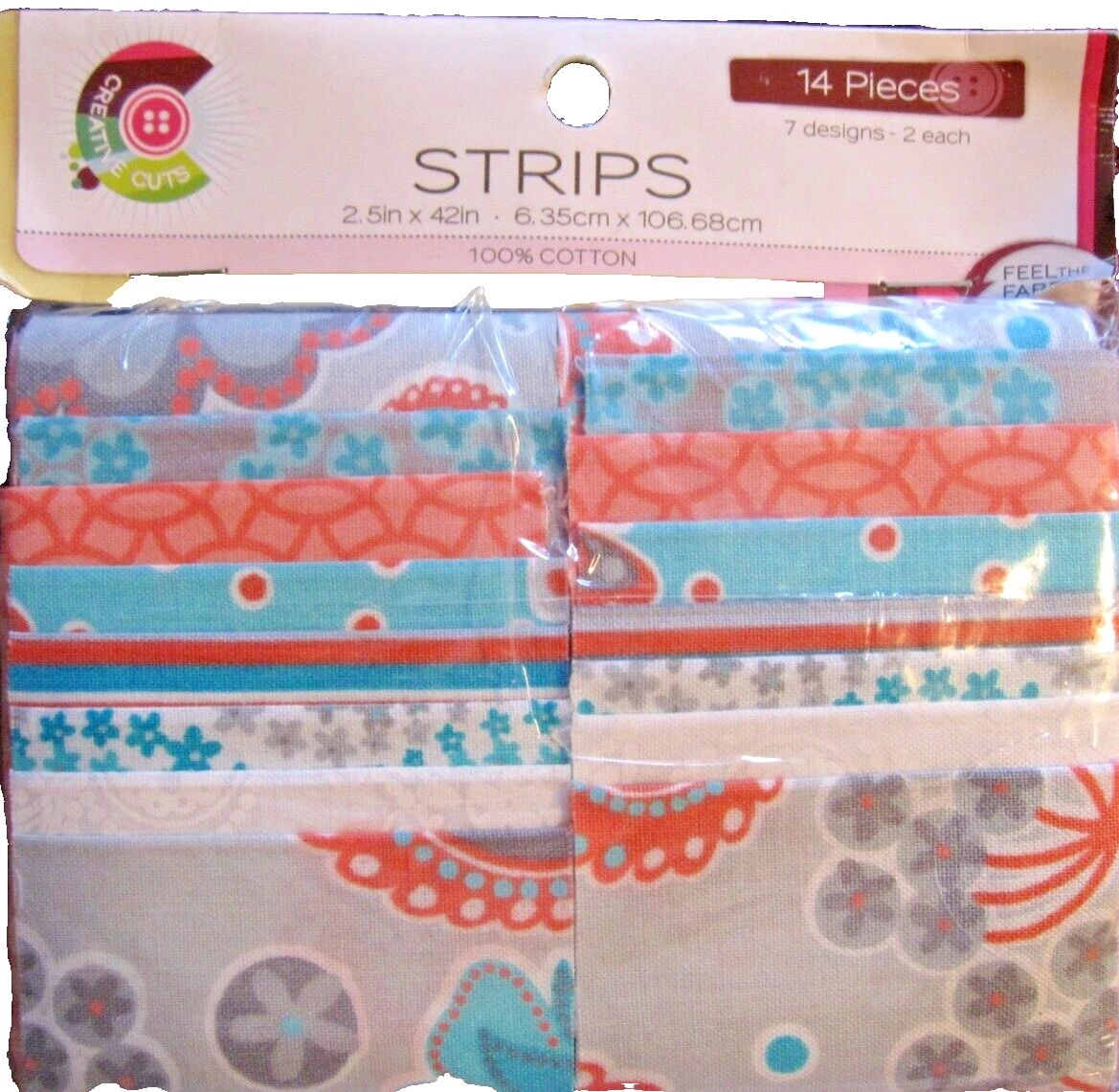 Jelly Rolls, Strips White Floral Craft Fabrics