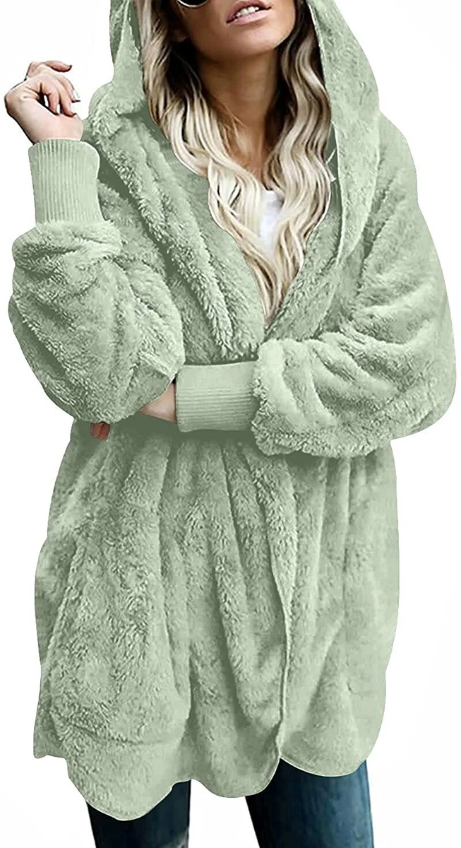 Hooded fuzzy deals cardigan