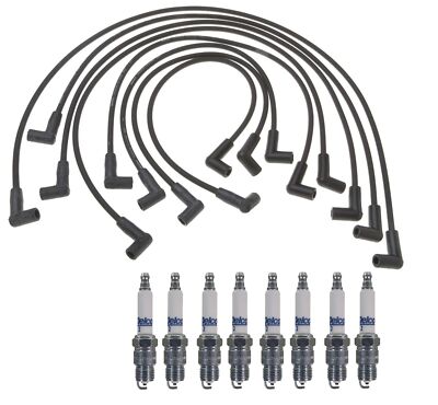 Pro Ignition Wire Set & 8 ACDelco Rapidfire Spark Plugs Kit For Chevy Camaro V8