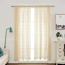 Tenda vintage Boho pizzo all'uncinetto tendaggi finestra soggiorno casa colonica arredamento casa