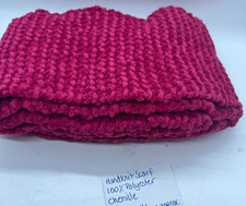 Handmade Scarf bright pink chenille womens winter