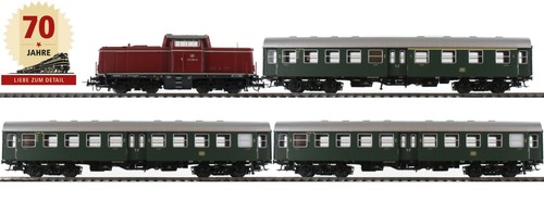 BRAWA 45912 Zugpackung Diesellok BR 212 + 3 Wagen,DB, Schwäbische Waldbahn, DSS - Bild 2 von 2