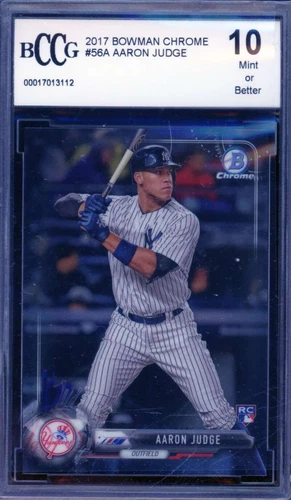 2017 Bowman Chrome #56A Aaron Judge Rookie Card BGS BCCG 10 Mint+