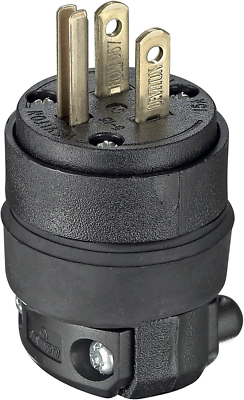 #ad Leviton 515PR 15 Amp 125 Volt Rubber Plug – Reliable Durable and Easy to Use $6.52