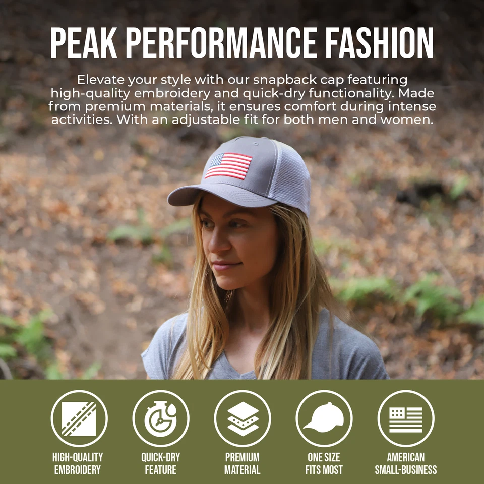 Gorra delgada línea roja - Gorra de camionero, béisbol, cierre a presión, sombrero malla trasera (azul marino/blanco) Foto 2 de 4