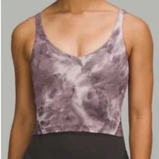 Lululemon Align Waist-length Diamond Dye Mink Bery Lunar Rock Shadow gray tank