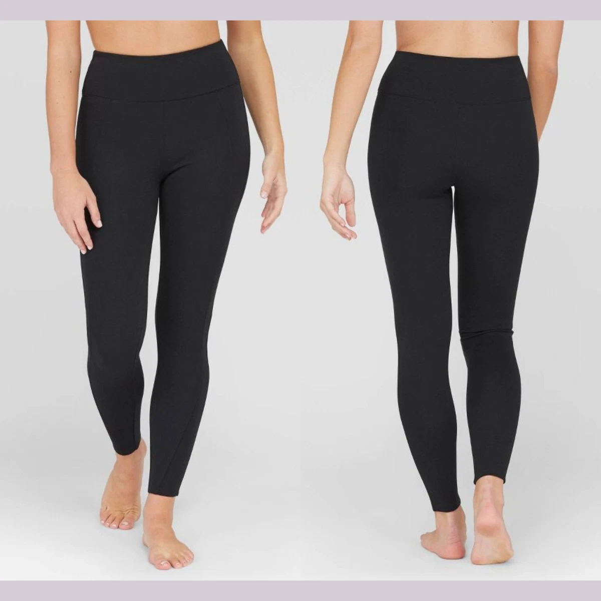 NEW $30 ASSETS by Spanx [ Small ] Ponte Shaping Leggings in Black #T1446