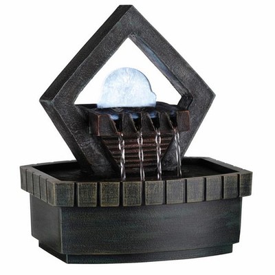 Indoor Water Fountain Tabletop Lighted Meditation Cascading Home Office Decor 655172818504 Ebay