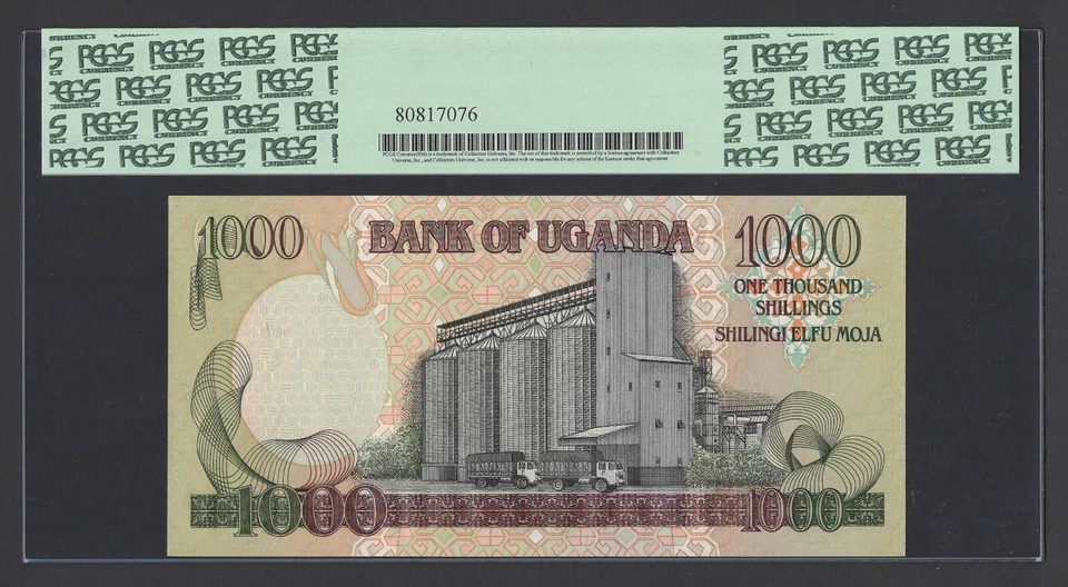 Uganda 1000 Shillings 2009 P43c Uncirculated Grade 67 - Image 2 of 2