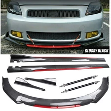 For Scion tc xb Front Bumper Lip Spoiler Splitter Side Skirt Carbon Fiber