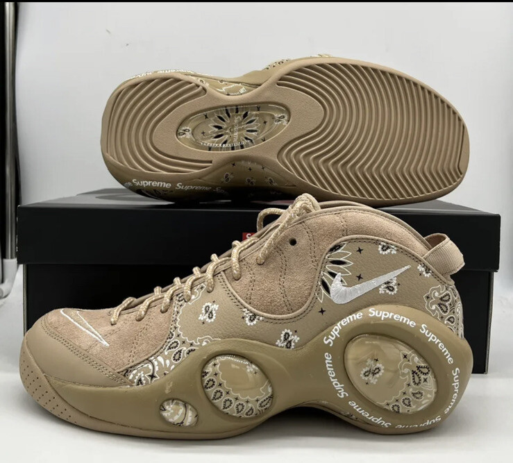 Supreme x Nike Zoom Air Flight 95 Tan Hemp Wheat DJ8604-200 Mens