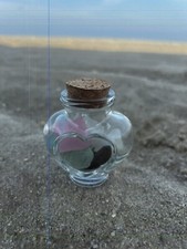 Genuine Hand Picked Surf Tumbled Sea/Beach Glass Filled Jar