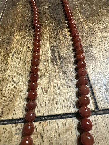 Karneol Achat / Aventurin & Serpentin Perlenkette echter roter Achat 32 Zoll - Bild 11 von 14