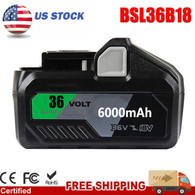 For Metabo HPT BSL36A18 6Ah Li-Ion Battery Multi Volt 372121M BSL36B18 36V/18V