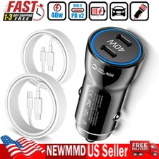 40W USB Type C Fast Charger PD Cord Power Adapter For iPhone 15 14 13 12 Pro Max