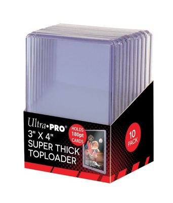 (10) Ultra Pro Super Thick 180pt Toploader Card Holders Jersey Memorabilia Patch