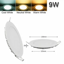 3W 6W 9W 12W 15W 18W 24W LED Recessed Ceiling Panel Light Ultra Thin Down Lights