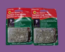 20 Mini Suction Cup Hooks By Lites::Up - Indoor Use Clear Holds Up To 8 Oz