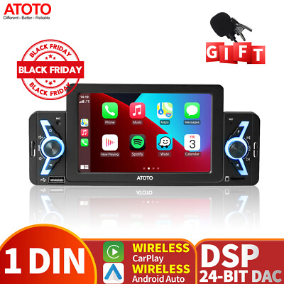 ATOTO F7WE 5in Single Din Car Stereo Bluetooth RDS/FM/AM Voice 