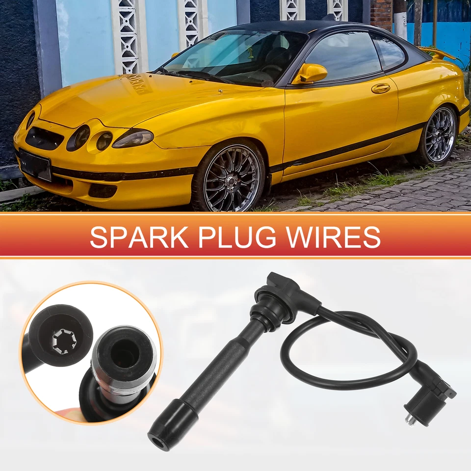 Cable de bobina de encendido de cable de bujía 4 piezas n.º 2750123B70 para Hyundai Elantra 1,8 L Foto 2 de 4