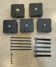 Lot of 5 - Wall Quartz Clock Movement Mechanism Replacement w/ Hands DIY Kit Set