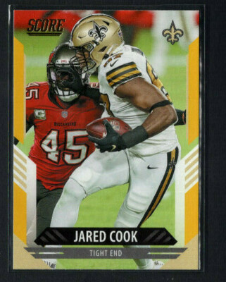 2021 Score JARED COOK GOLD New Orleans Saints Los Angeles Chargers Raiders