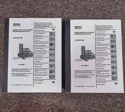 Kalmar DCD90-6 DCD 90-6 Forklift Lift Truck Parts Catalog Manual Book