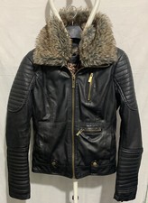 Ci Sono By Cavalini Black Faux Leather Biker Jacket , Size M Brilliant Cond
