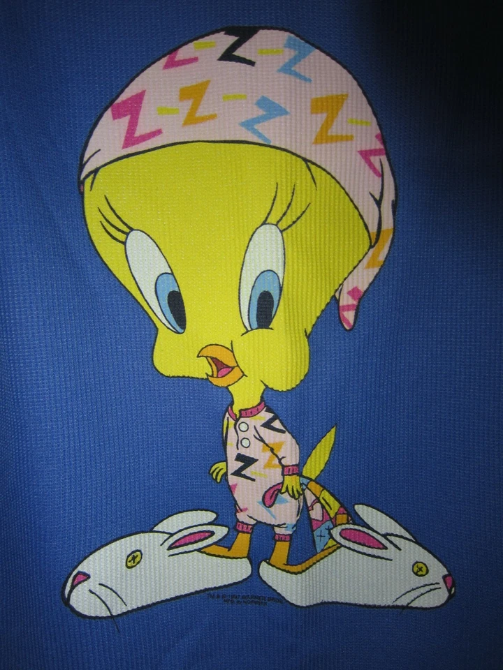 90's Double Sided Tweety Pajamas Girl's Size 14 Looney Tunes Wormser USA - Image 2 of 4