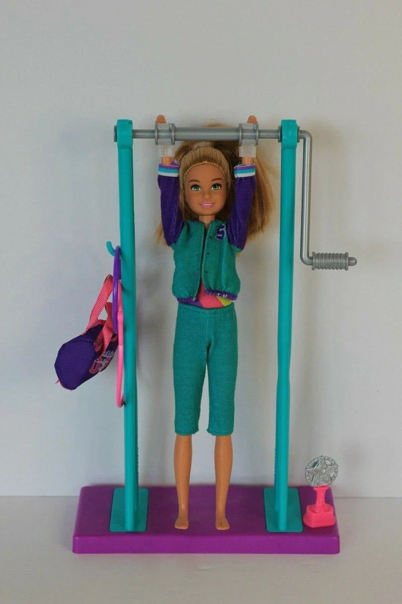 Barbie team stacie doll gymnastics playset with sale accessories