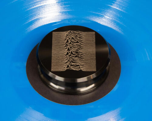 Vinyl record stabilizer weight. Pulsar Radio Emissions engraved turntable weight