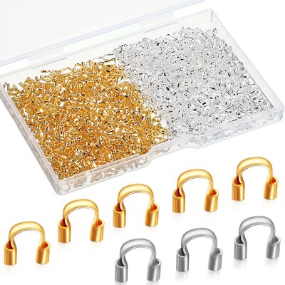 Protectores De Alambre En Forma De U - 1200 Unidades Doradas, Latón, Para Joyería (collares, Pendientes, Pulseras)