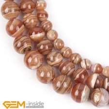 AA Natural Pink Argentina Rhodochrosite Gemstone Round Loose Beads Strand 15" AU