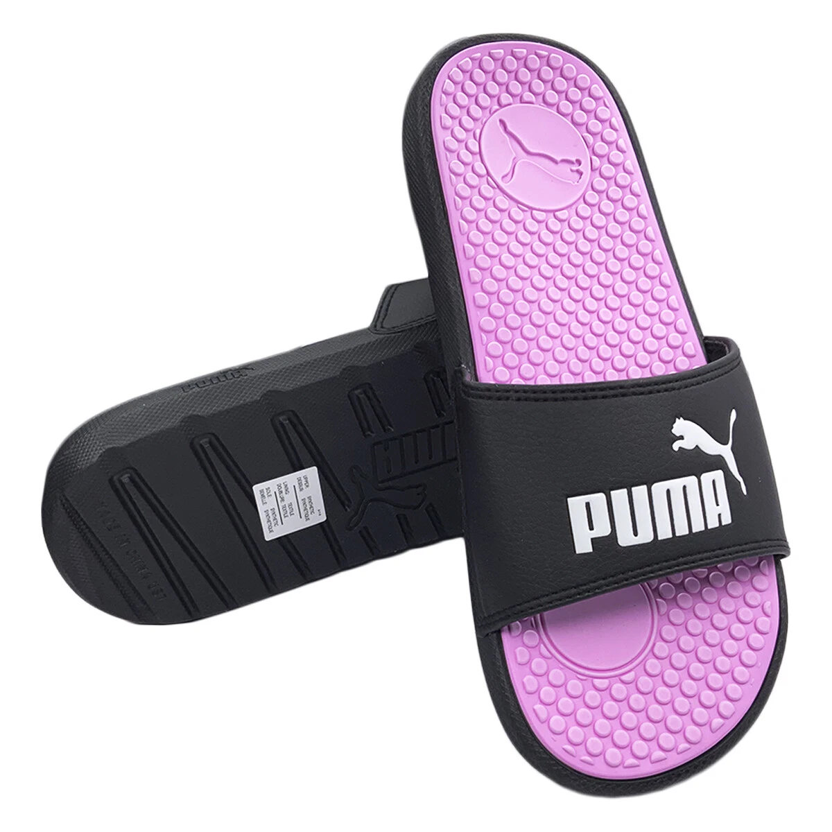 NWT PUMA MSRP 48.99 COOL CAT SPORT WOMEN BLACK PINK AQUA SLIP ON