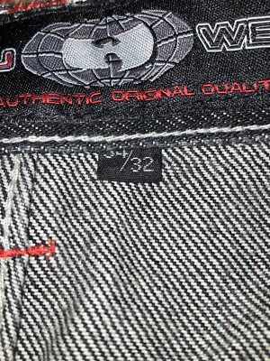 VTG Wu Wear Mens 34x32 Wu Tang Clan Baggy Wide Leg Denim Jeans